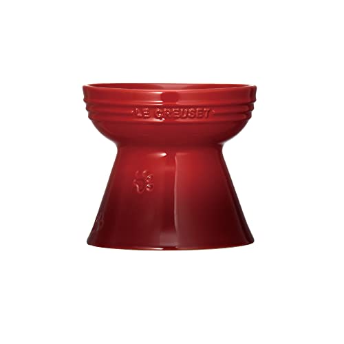 ル・クルーゼ(Le Creuset) ハイスタンド・ペットボール チェリーレッド 犬 猫 防汚 電子