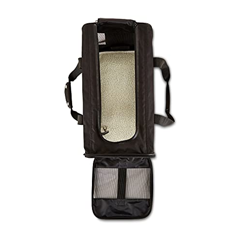 Amazonベーシック ペット用 ソフトキャリーバッグ 猫、犬 Lサイズ ブラック 50L x 26W x 28H cm