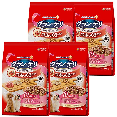 【ケース販売】グラン・デリ ドッグフード ソフト ふっくら仕立て 10歳以上用 鶏ささみ・ビーフ・緑黄色野菜・小魚・チーズ・角切りビーフ粒入り
