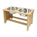 良木工房(YOSHIKI) 愛犬・愛猫の食生活を快適に〜 竹製 ペット用食器台 犬 餌台 犬用 猫用 食器台 犬 餌台 犬猫えさ入れ ごはん皿