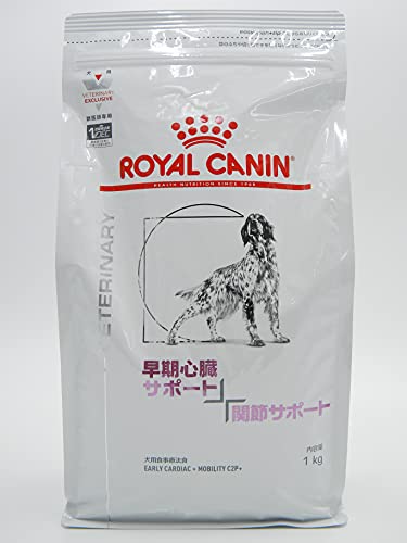 ・ 1キログラム (x 1) 18109・療法食説明 商品紹介 犬用 早期心臓サポート+関節サポートは、心疾患および関節疾患を呈する犬に給与することを目的として、特別に調製された食事療法食です。この食事は、心疾患に配慮してナトリウム量を制限し、タウリンおよびL-カルニチンを配合するとともに、関節疾患に配慮してオメガ3系不飽和脂肪酸(EPA+DHA)を調整しています。さらに、関節と軟骨の健康のために、相乗的に働くウコンエキス、加水分解コラーゲン、緑茶ポリフェノールなどの複数の成分を配合しています。 使用上の注意 本商品は食事療法食です。栄養特性上、本製品の使用が推奨されない場合もあるため、獣医師の直接の診察と指導のもとにご使用ください。 給与後、体調が悪化した場合は使用を中止して獣医師にご相談ください。 原材料・成分 たんぱく質23.0 %以上 脂質12.0 %以上 粗繊維2.5 %以下 灰分6.7 %以下 水分10.5 %以下 食物繊維6.6 % ビタミン（1kg中）A17 000 IU/kg D31 000 IU/kg E500 mg/kg カロリー含有量（代謝エネルギー）383 kcal/100g ご注意（免責）必ずお読みください ●食事療法食は獣医師にご相談の上、指示に従って与えてください。●掲載画像と出荷される商品のパッケージが異なる場合がございます。