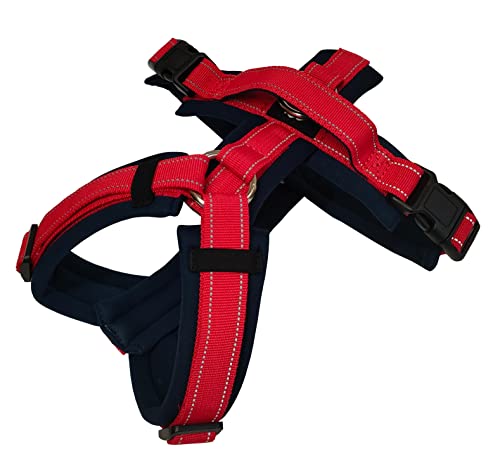 逃生索 - Hakusan ゼロハーネス 負担軽減 犬用ハーネス サイズ調整可 簡単着脱 夜間反射材 軽量 通気 ハンドル付き ネームプレート Tiny サ