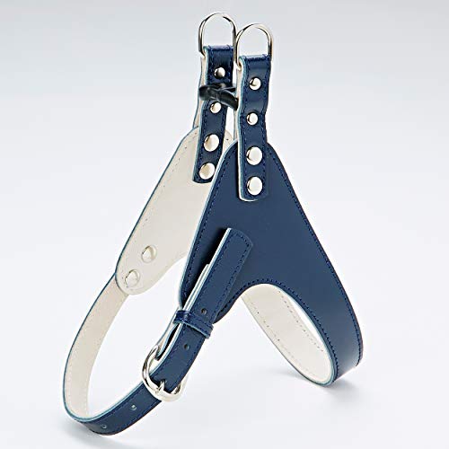 楽天クロスワン　楽天市場店アドメイト（ADD.MATE） レザースタイル ハーネス 胴輪 Sサイズ ネイビー