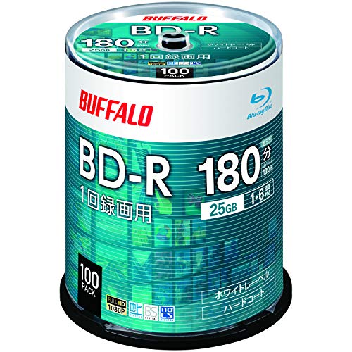 【】 バッファロー ブルーレイディスク BD-R 1回録画用 25GB 100枚 スピンドル 片面1層 1-6倍速 【 ディーガ 動作確認済み 【】 バッファロー ブルーレイディスク BD-R 1回録画用 25GB 100枚 スピンドル 片面1層 1-6倍速 【 ディーガ 動作確認済み