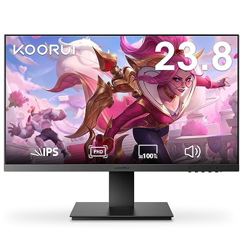 KOORUI モニター 24インチ、ゲーミングモニター IPS FHD/1080P/フルHD 非光沢 ディスプレイ(100hz/VGA/HDMI