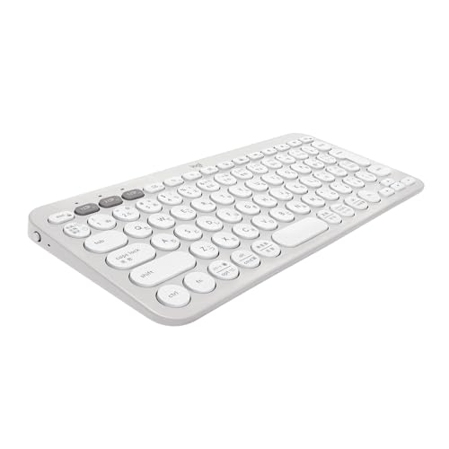 ロジクール ワイヤレスキーボード PEBBLE KEYS 2 K380sOW 薄型 軽量 415g 小型 Bluetooth Logi Bolt