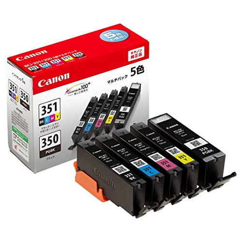 乐天商城 - Canon 純正 インク カートリッジ BCI-351(BK/C/M/Y)+BCI-350 5色マルチパック BCI-351+350/5MP