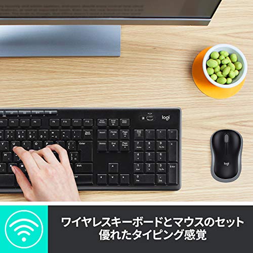 ロジクール ワイヤレス マウス キーボード セット 無線 MK270G ブラック 防滴 windows chrome Unifying非対応 国