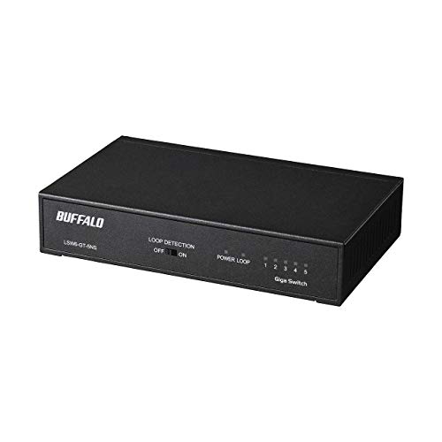 バッファロー BUFFALO Giga対応 金属筐体 電源内蔵 5ポート LSW6-GT-5NS/BK ブラック スイッチングハブ マグネット バッファロー BUFFALO Giga対応 金属筐体 電源内蔵 5ポート LSW6-GT-5NS/BK ブラック スイッチングハブ マグネット