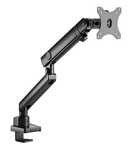 グリーンハウス 液晶ディスプレイアーム USB延長ポート搭載 32インチまで 小型・軽量ディスプレイ対応 GH-AMCNU01