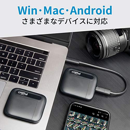 Crucial X6 ���դ� SSD 2TB ��PS5/PS4 ư���ǧ�Ѥߡ� USB Type-C �����ɹ�®��800MB/�� ����Ź�� CT