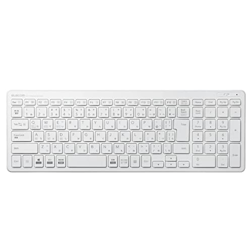 エレコム キーボード Bluetooth パンタグラフ コンパクトキーボード Windows・Mac・iOS・Android対応 ホワイト TK