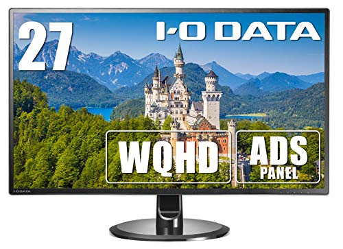 IODATA モニター 27インチ WQHD ADSパネル 非光沢 (HDMI×3/DisplayPort×1/スピーカー付/3年/土日サポート