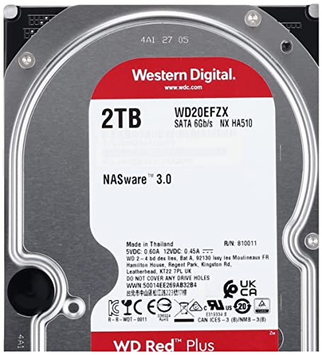 Western Digital ウエスタンデジタル WD Red Plus 内蔵 HDD ハードディスク 2TB CMR 3.5インチ SATA