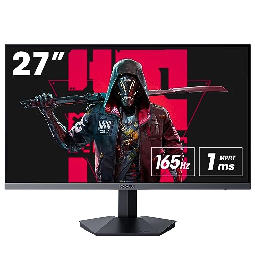 KOORUI 27インチ モニター pcモニター フルhd 液晶ディスプレイ モニター 165Hz VAパネル非光沢 超薄型スリムベゼル/アイケ