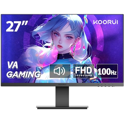 楽天クロスワン　楽天市場店KOORUI モニター 27インチ ゲーミングモニター FHD 1080P/フルHD 100HZ PCモニター VAパネル液晶ディスプレ スピー