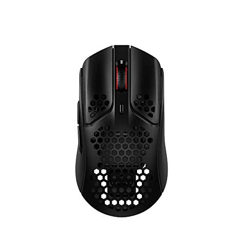 HyperX Pulsefire Hasteワイヤレスゲーミングマウス ゲーマー向け 超軽量六角シェルデザイン 61グラム ブラック 2年 4P