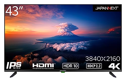 【】JAPANNEXT 43インチ 大型4K(3840x2160)液晶ディスプレイ JN-i432TUR HDR対応 HDMI USB再生対応