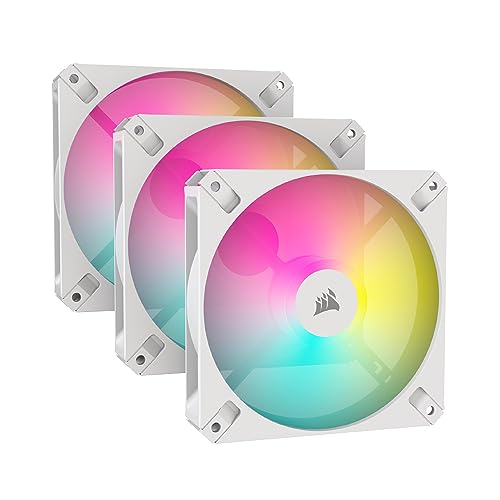 樂天商城 - CORSAIR AR120 RGB 120mm iCUE/ARGB対応 PWMケースファン トリブルパック - ホワイト【3個入】 CO-905