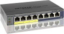 【正規品】 ネットギア NETGEAR スイッチングハブ 8ポート 1G PoE+ (53W) 金属筐体 静音ファンレス リミテッドライフタイム
