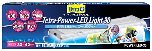 テトラ (Tetra) テトラ パワーLEDライト 30 水槽 アクアリウム 植物育成ライト 防水性能(IPX7) RA92の高い演色性 水草育
