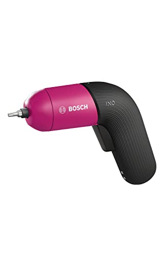 ボッシュ(BOSCH) コードレス電動ドライバー IXO6 ラズベリーレッド 無段変速 正逆転切替 LEDライト (ビット10本 充電器・ケース