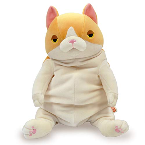 乐天商城 - シナダグローバル もちシリーズ もちねこ ハチワレ オレンジ (L) 22×22×30cm ぬいぐるみ ネコ アニマル MONE-0350HO