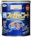 アサヒペン ペンキ 水性スーパーコート 水性多用途 ソフトグレー 1.6L