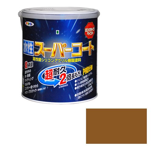 アサヒペン ペンキ 水性スーパーコート 水性多用途 ソフトオーカー 1.6L