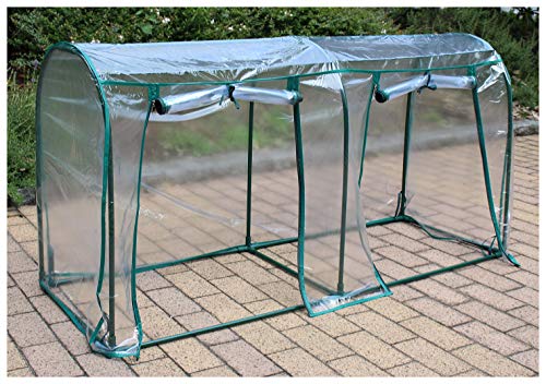 マルハチ産業 温室 ビニールハウス 組立式 簡易 グリーンキーパー ドーム型 スーパーロング 奥行50×高さ70×幅140cm 103010