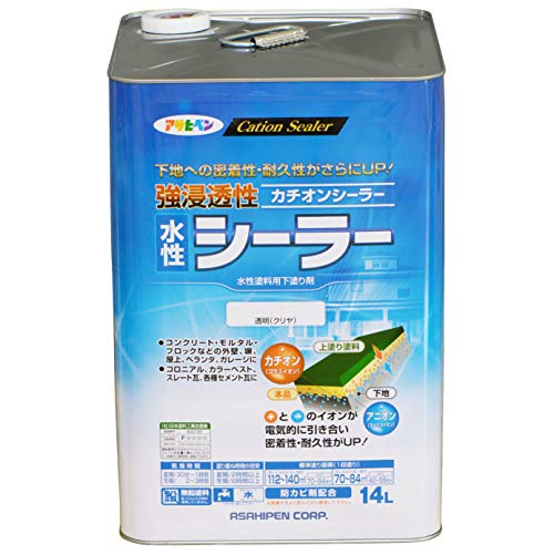 樂天商城 - アサヒペン 強浸透性水性シーラー 透明(クリヤ) 14L