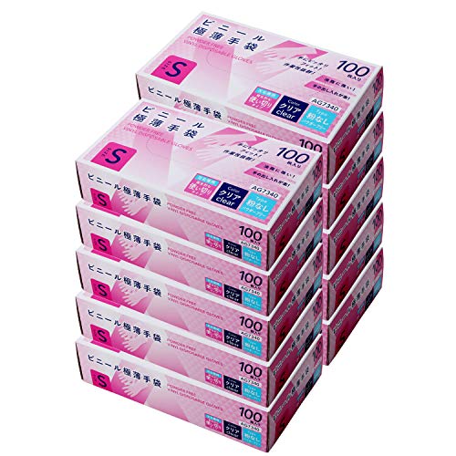 [エース] 【まとめ買い】 プラスチック手袋 使い捨て手袋 10箱(1000枚) セット パウダーフリー Sサイズ..