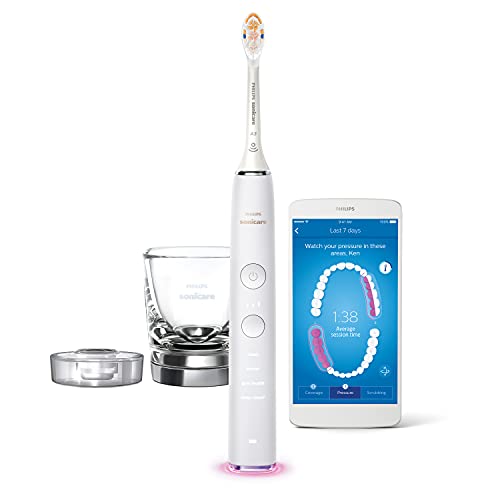 フィリップス ソニッケアー 電動歯ブラシ ダイヤモンドクリーン スマート アプリ連動 充電器用グラス付..