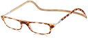 老眼鏡・ブロンドデミ +2.50-(FREEサイズ) Clic Readers・・Color:ブロンドデミSize:+2.50-(FREEサイズ)・SIZE:+1.00-(FREEサイズ) 高さ:3cm フレームの長さ:14cm・SIZE:+3.00-(FREEサイズ) 高さ:3cm フレームの長さ:14cm・SIZE:+3.50-(FREEサイズ) 高さ:3cm フレームの長さ:14cm商品紹介 商品紹介 磁石を「カチッ」と、メガネを掛け外し。使わないときには首に掛けておけるスタイリッシュな老眼鏡(シニアグラス)、スッキリとしたスクエア形状のベーシックモデルで、濃淡・明暗を織り交ぜた12色の豊富なカラーラインアップ。 ・ツルの長さが調節可能で、誰にでもフィットします。 ブランド説明 【首から下げる老眼鏡】世界中のセレブにも愛用者多数のロングセラーブランド。オシャレで機能的なリーディンググラスです。 Amazonより ●画期的強力磁石で掛け外しできるおしゃれな首掛け老眼鏡