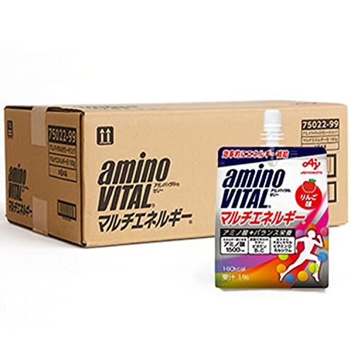 【ケース販売】味の素 アミノバイタル ゼリードリンク マルチエネルギー りんご味 180g×24個 アミノ酸 1500mg ビタミン カルシウム