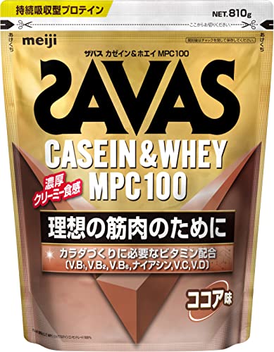 ザバス(SAVAS) カゼイン&ホエイ MPC100 ココア味 810g 明治