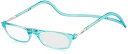 老眼鏡・ターコイズ +1.00-(FREEサイズ) Clic Readers・・Color:ターコイズSize:+1.00-(FREEサイズ)・[フレーム横幅]:140mm^[奥行き]:200mm(約20mm調節可能)^[レンズ横幅]:49mm^[レンズ縦幅]:27mm^[鼻幅]:21mm^[瞳孔間距離]:60mm^[分類]:医療機器一般^[特徴]:センターについているマグネットで掛け外しができます。掛けていない時は、首から下げられます。^[特徴]:アジャスターで奥行きを調節できるので、誰にでもフィットします。^[対象]:レディース、メンズ商品紹介 商品紹介 磁石を「カチッ」と、メガネを掛け外し。使わないときには首に掛けておけるスタイリッシュな老眼鏡(シニアグラス)、スッキリとしたスクエア形状のベーシックモデルで、濃淡・明暗を織り交ぜた12色の豊富なカラーラインアップ。 ・ツルの長さが調節可能で、誰にでもフィットします。 ブランド説明 【首から下げる老眼鏡】世界中のセレブにも愛用者多数のロングセラーブランド。オシャレで機能的なリーディンググラスです。 Amazonより ●画期的強力磁石で掛け外しできるおしゃれな首掛け老眼鏡