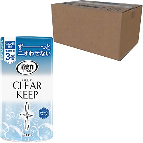 [ 消臭力 トイレ クリアキープ ]【ケース販売】 トイレ用 置き型 クリーンソープ 400ml×18個 トイレの消臭力 クエン酸配合 消臭剤