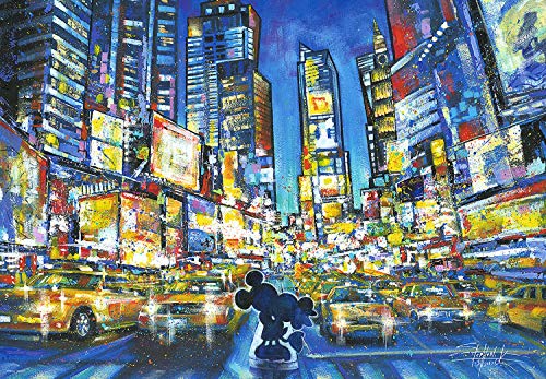 樂天商城 - 1000ピース ジグソーパズル ディズニー You Me and the City 【ステンドアート】 (51.2x73.7cm)