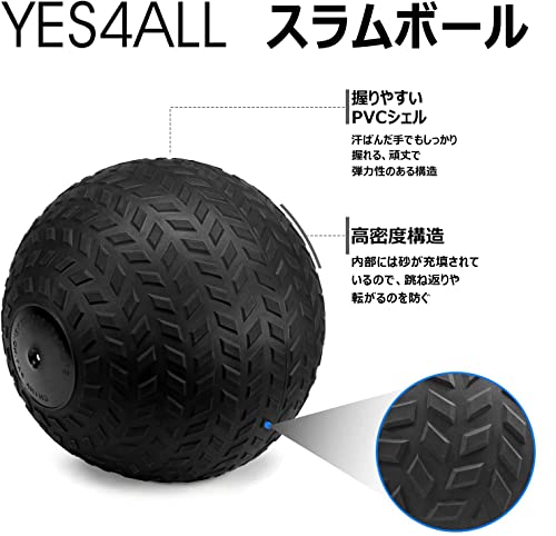 イエスフォーオール(Yes4All) スラムボール メディシンボール フットボール ブラッ...