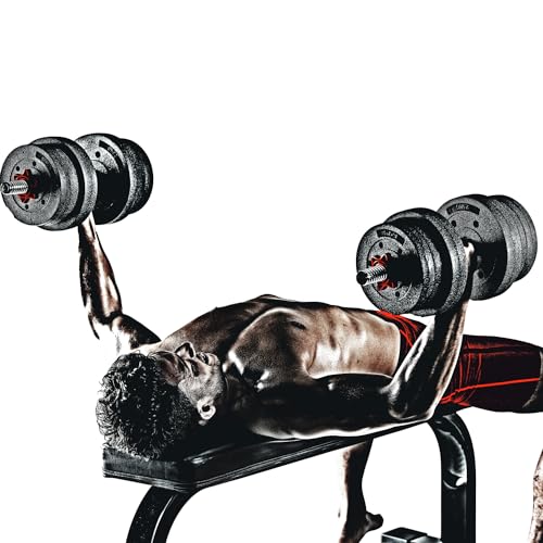 La-VIE(ラヴィ) メガダンベル10kg×2セット 可変式ダンベルセット 筋トレ 3B-3497 ...