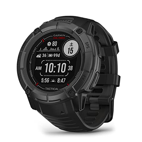 ガーミン(GARMIN) Instinct 2X Dual Power Tactical Edition Black タフネスGPSスマートウォ