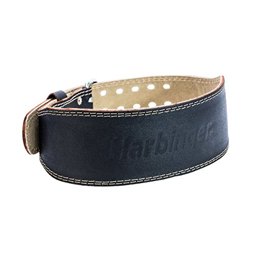 【日本正規(guī)品】 ハービンジャー(Harbinger) 4インチ パッテッド レザーベルト 男女兼用 ブラック Sサイズ(ウエスト58.4-73.