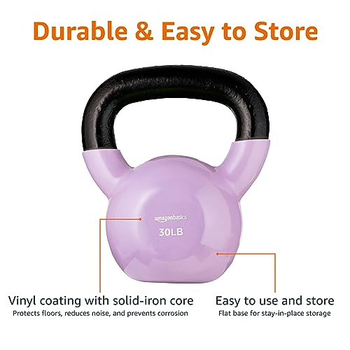 Amazonベーシック ケトルベル ビニールコーティング 13.6kg ライトパープル