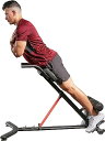 サニーヘルス&フィットネス(Sunny Health & Fitness) ローマンチェア折りたたみ式ホームクランチジムチェア 高さと背もたれ調