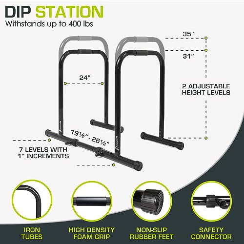 ProsourceFit Dip Stand Station Heavy Duty Ultimate Body Press Bar with S