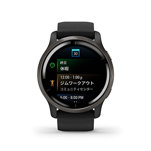クロスワン 楽天市場店のGARMIN(ガーミン) スマートウォッチ GPS Venu 2 Black/Slate【日本正規品】 010-02430-61 小｜アングル2