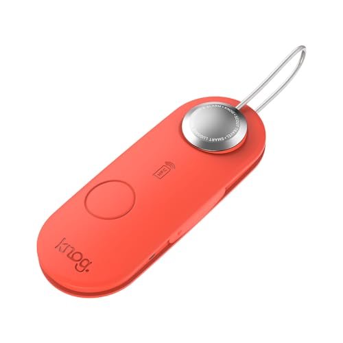 KNOG - SCOUT TRAVEL エアタグ機能＆アラーム搭載 ラゲッジ 荷物 タグ (スカウト トラベル レッド) App..