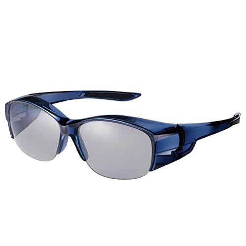 [スワンズ] サングラス メガネの上からかける オーバーグラス 偏光レンズモデル OG5-0051 SCLA スモー..