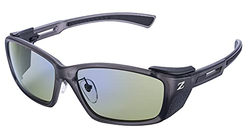 Zeque(ゼクー) 偏光サングラス HOVER(フーバー) F-1966 フロストグレー EASE GREEN/ BLUE MIRROR